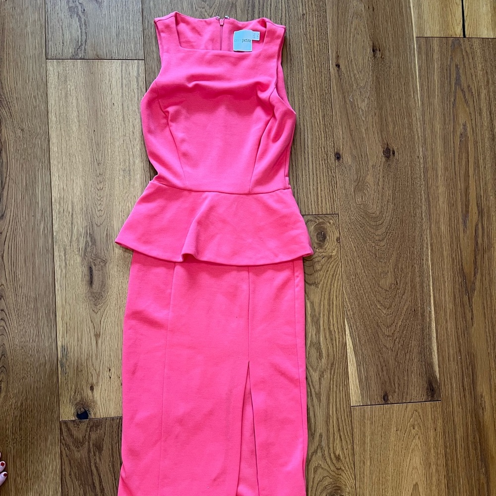 ASOS PETITE petite pink midi dress